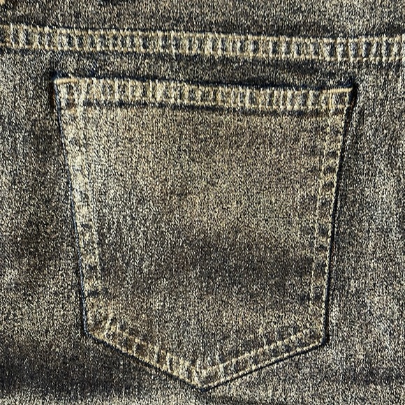 Ellen Tracy   jeans  Betty slim Ankle Pants  gold on black denim  mid rise Sz 10 - Picture 10 of 11